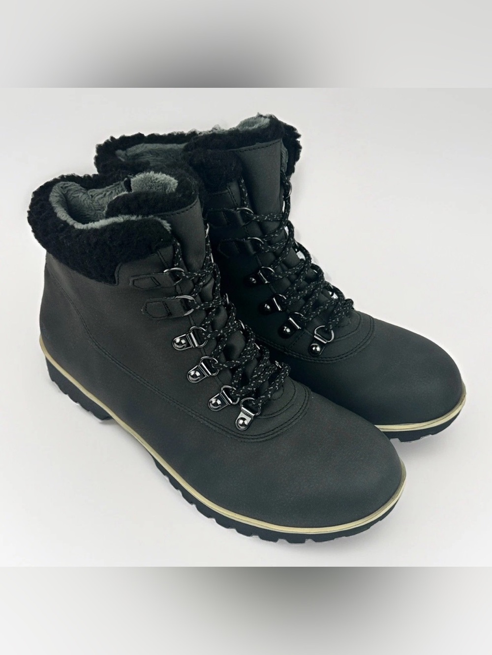 JBU Blue Creek Womens 9M Water Resistant Faux Fur Lined Winter Hiking Boots